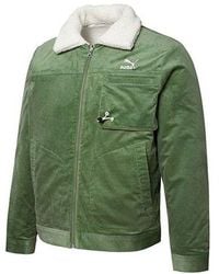 PUMA - Cord Embroidered Logo Reversible Corduroy Jacket - Lyst
