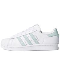 adidas - Adidas Superstar W Ftw White/ Ash Green/ Silver Metallic - Lyst