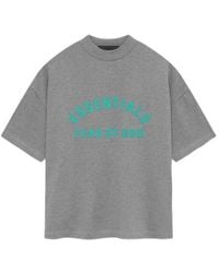 Fear Of God - Ss24 Crewneck T-Shirt 'Dark Heather Oatmeal' - Lyst