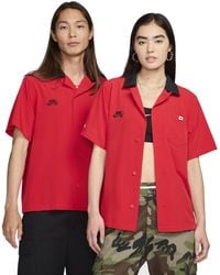 Nike - Sb Short-Sleeve Button-Up Bowler Shirt 'Team Japan' - Lyst