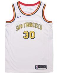 Nike Classic Edition Swingman Connected Jersey NBA Golden State Warriors Stephen Curry Yellow AJ3878-728 US XL