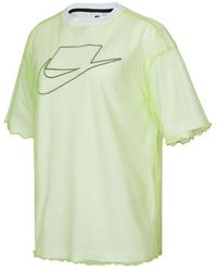 Nike - (Wmns) As Sportswear Tulle Ss Top Sportswear Tee - Lyst
