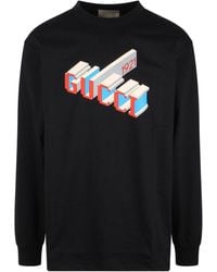 Gucci - Cotton Jersey Long Sleeve T-Shirt - Lyst