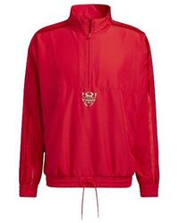adidas - Cny Dm Po Basketball Casual Sports Half Zipper Jacket - Lyst