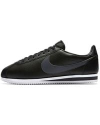 The Classic Nike Cortez Refined In Leather - Black / White •