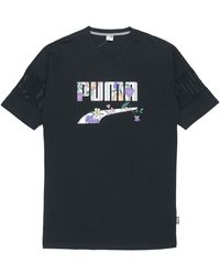 PUMA - Casual Sports Alphabet Printing Short Sleeve - Lyst