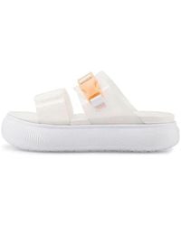 PUMA - Suede Mayu Pop Sandal 'white Fizzy Melon' - Lyst