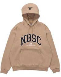 New Balance - Logo Print Hoodie - Lyst