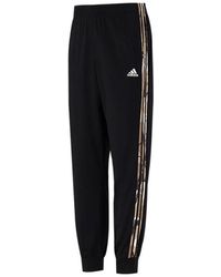 adidas - Contrasting Colors Stripe Knit Bundle Feet Sports Pants/Trousers/Joggers - Lyst