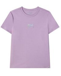Fila - (Wmns) Logo Printing Casual Sports Short Sleeve - Lyst