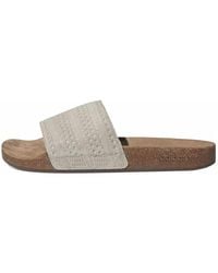 adidas - Originals Adilette Slides 'Wonder Gum' - Lyst