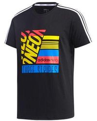 adidas - Neo M Brlv Tee Printing Pattern Short Sleeve - Lyst