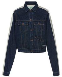 Off-White c/o Virgil Abloh - Splicing Sleeve Denim Jacket - Lyst