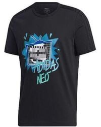 adidas - Neo Funny Printing Sports Round Neck Short Sleeve - Lyst