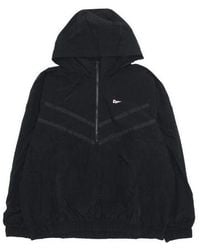 Nike air woven overhead windbreaker jacket in black hotsell