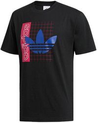 adidas - Originals Grid Tref Tee Retro Mesh Logo Printing Sports Round Neck Short Sleeve T-shirt - Lyst