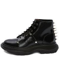 McQueen - (Wmns) Leather Tread Ankle Boots - Lyst