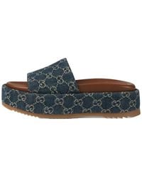 Gucci - (Wmns) Angelina Platform 55 Mm Sandal 'Jacquard Denim' - Lyst