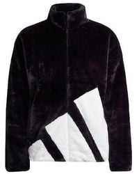 adidas - Faux Fur Logo Jacket - Lyst