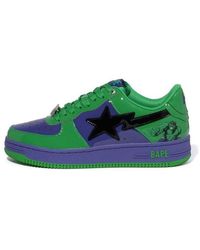 A Bathing Ape - X Marvel Comics Bape Sta Low 'Hulk' 0Zxshm191904J-Grs - Lyst
