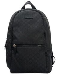 Gucci - Logo Leather Logo Nylon Large Capacity Schoolbag Backpack - Lyst