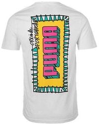 PUMA - Back Large Logo Loose Short Sleeve - Lyst