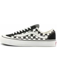 Vans - Style 136 Decon Vr3 Sf Casual Low Top Skateboarding Shoes Black White Grid - Lyst