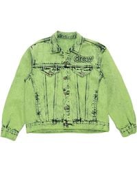 Drew House - Oversized Trucker Jacket 'Painted Lime' - Lyst