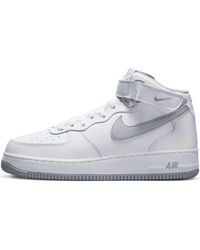 Nike - Air Force 1 Mid "white/grey" Shoes - Lyst