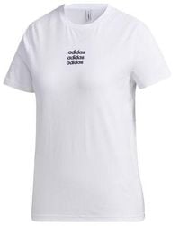 adidas - (Wmns) Neo Casual Sports Round Neck Short Sleeve - Lyst
