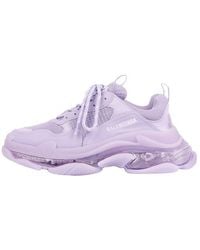 Balenciaga - Triple S Clear Sole Sneakers In Mesh And Nylon - Lyst