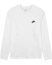 Nike - M Nsw Club Casual Sports Round Neck Pullover Long Sleeves - Lyst