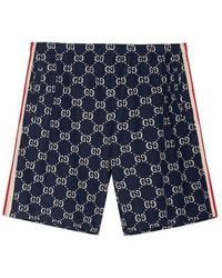 Gucci - Side Contrast Striped Jacquard Shorts For - Lyst