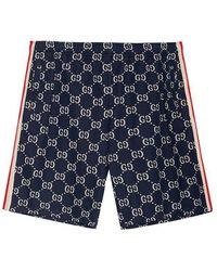 Gucci - Side Contrast Striped Jacquard Shorts For - Lyst