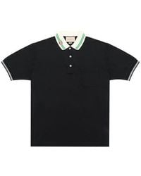 Gucci - Logo Piqué Stretch-cotton Polo Shirt - Lyst