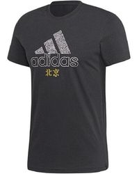 adidas - Bj Scrawl Tee Casual Sports Round Neck Training Short Sleeve Couple Style - Lyst