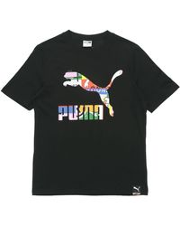 PUMA - Intl Tee Multi-color Logo Printing Sports Round Neck Short Sleeve - Lyst
