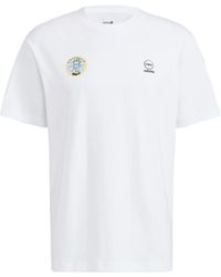 adidas - Neo M Sw Slogan Tee Solid Color Alphabet Printing Athleisure Casual Sports Short Sleeve Couple Style White - Lyst