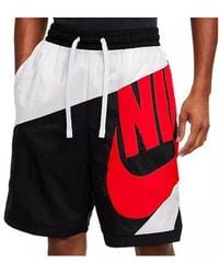 Nike - Dri-Fit Throwback Futura Casual Sports Basketball Shorts Blackred - Lyst