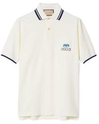 Gucci - Cotton Piquet Polo T-Shirt With Embroidery 'Off' - Lyst