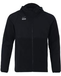 Nike - Solid Color Zipper Hooded Reflective Logo Printing Jacket Autumn Dm1296-010 - Lyst
