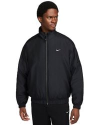 Nike - Lab Solo Swoosh Satin Bomber Jacket Kumquat' - Lyst