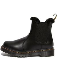 Dr. Martens - Dr.Martens 2976 Leonore Faux Fur Lined Chelsea Boots 'Dark' - Lyst