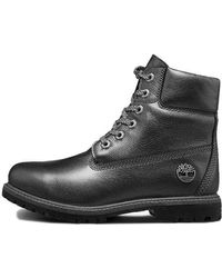 Timberland - 6 Inch Heritage Premium Waterproof Pewter Leather Boots - Lyst