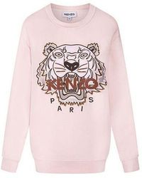 KENZO - (Wmns) Fw21 Tiger Head Printing Cotton Round Neck Hoodie - Lyst