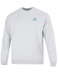 PUMA - Logo Crew Neck Sweatshirt - Lyst