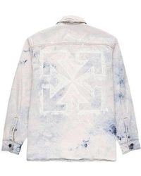 Off-White c/o Virgil Abloh - Colour Colour Rendering Ink Lapel Loose Denim Jacket - Lyst