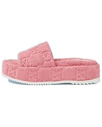 Gucci - GG Terry Platform Sandal - Lyst