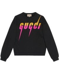 Gucci - Cotton Jersey Printed Sweatshirt With Blade Print - Lyst