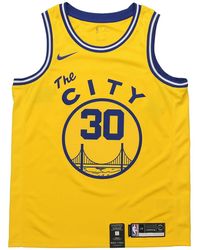Nike - Nba Golden State Warriors Hardwood Classics Curry Swingman Home Jersey - Lyst